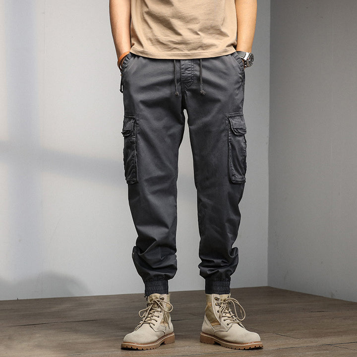 Herren Cargo-Hose mit elastischem Bund und multifunktionalen Taschen Aliams 1758210500