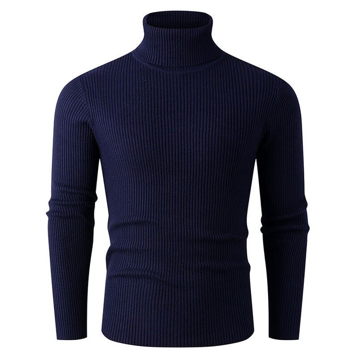 Herren Rollkragenpullover aus feinem Rippstrick Aliams