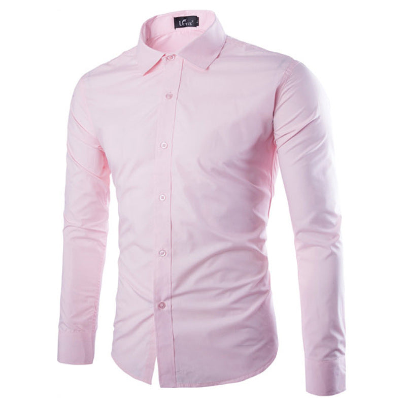 Herren elegante Langarmhemd Aliams