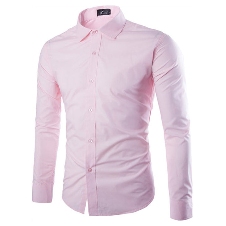 Herren elegante Langarmhemd Aliams
