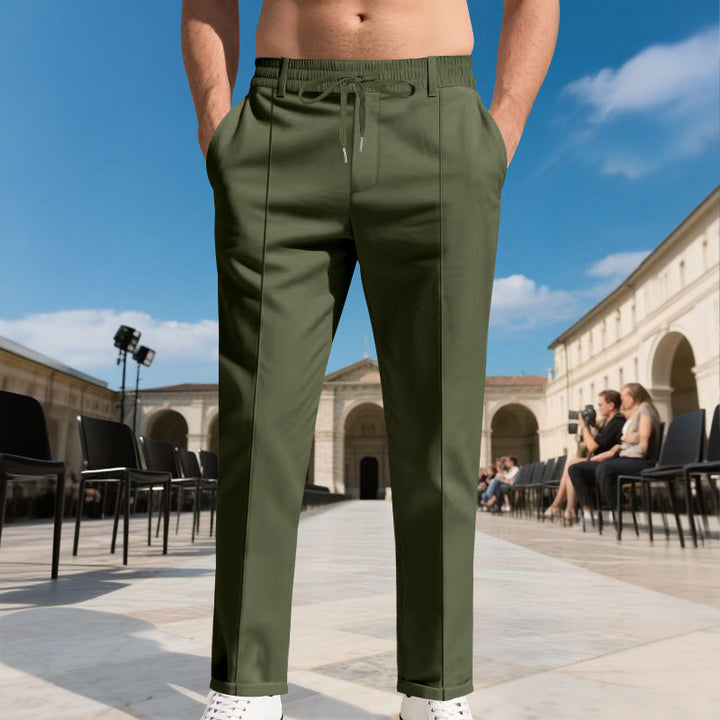 Herren elegante Slim-Fit Chinohose Aliams