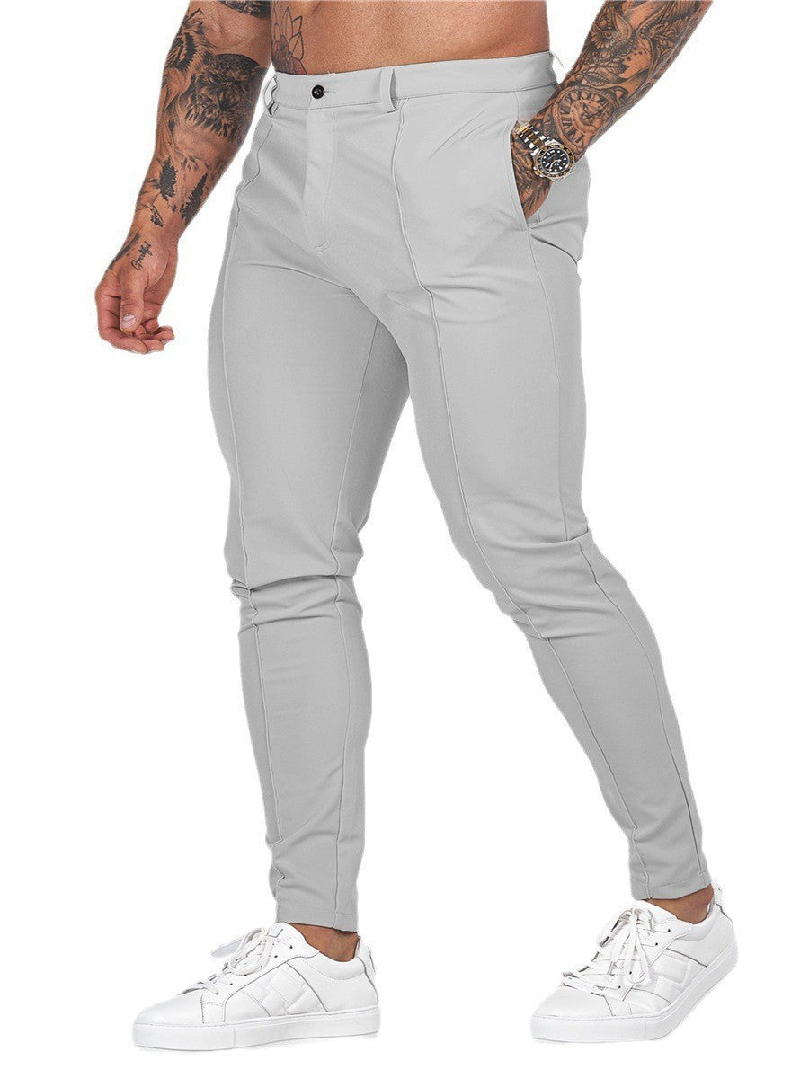 Herren Fitness-Hose mit seitlichen Reißverschlüssen und elastischem Bund Aliams