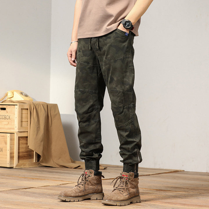 Herren Cargo-Hose im urbanen Camouflage-Design mit elastischem Bund und praktischen Taschen Aliams