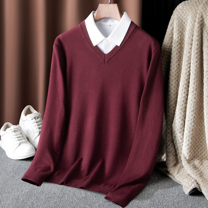Herren V-Ausschnitt Pullover Aliams