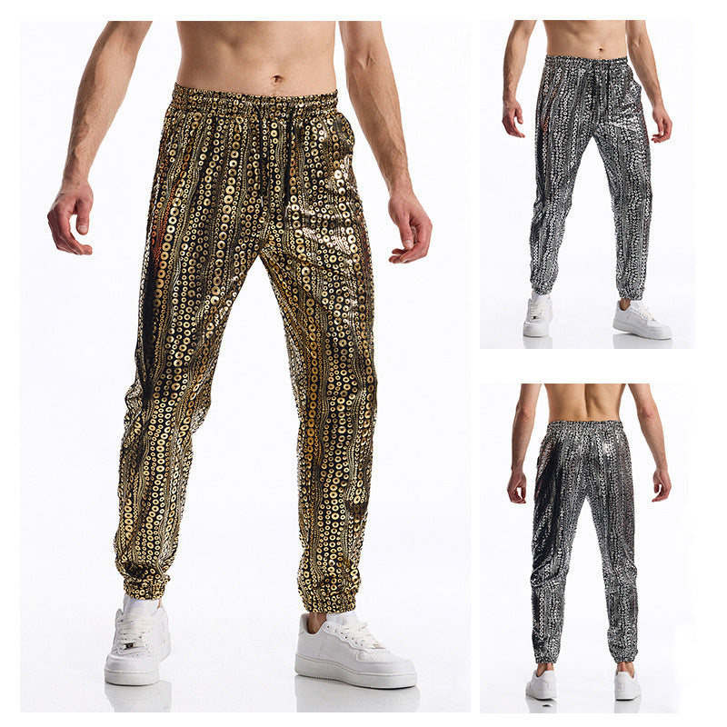Herren Glamouröse Pailletten-Jogginghose Aliams