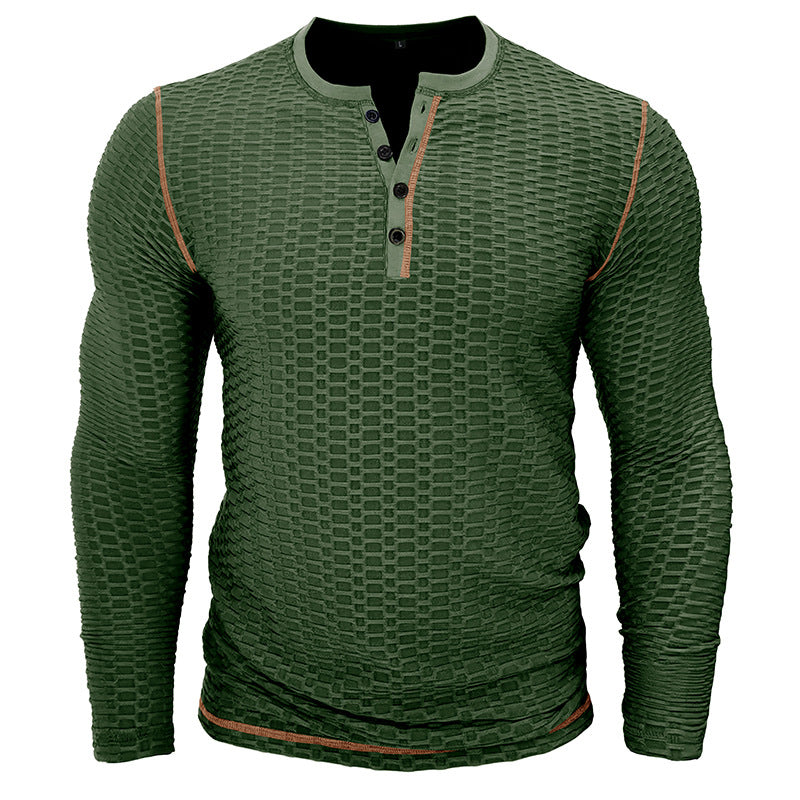 Herren strukturiertes Langarmshirt Aliams