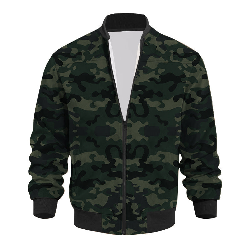 Herren Bomberjacke mit modernem Camouflage-Design und elastischen Bündchen Aliams