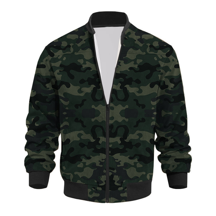 Herren Bomberjacke mit modernem Camouflage-Design und elastischen Bündchen Aliams