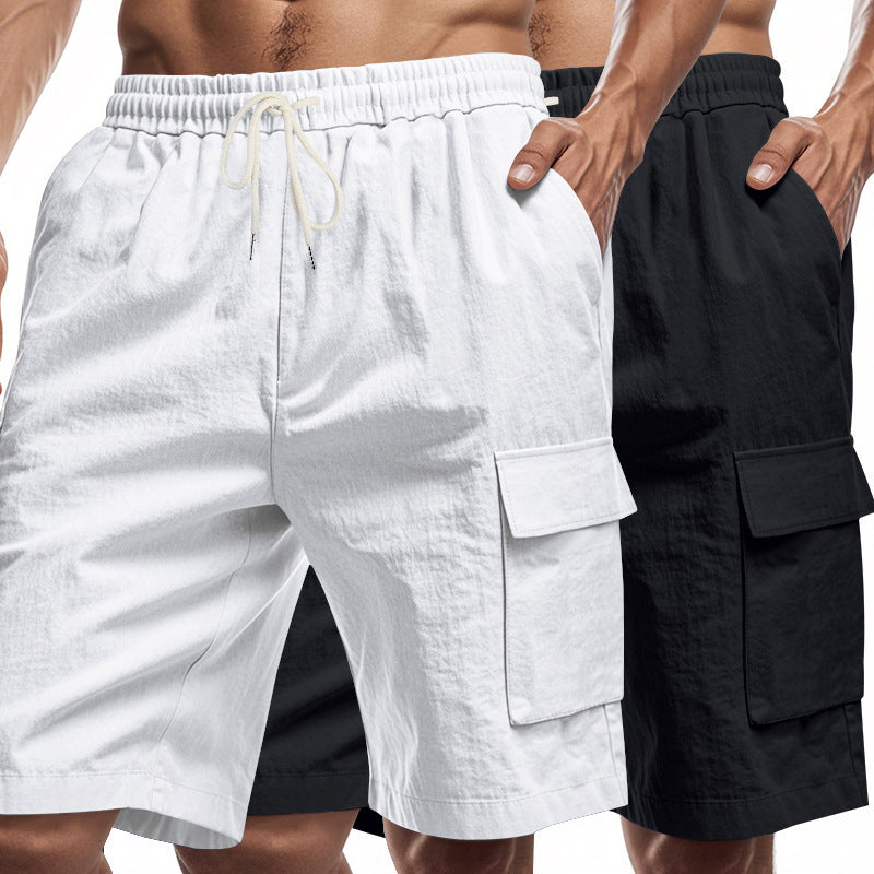Herren Cargo-Shorts mit praktischen Seitentaschen und elastischem Bund Aliams