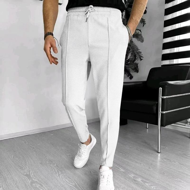 Herren Jogginghose mit elastischem Bund und strukturiertem Design Aliams