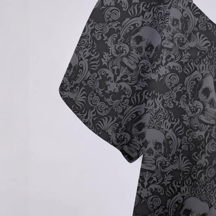 Herren Kurzarm Poloshirt mit einzigartigem Totenkopf-Design und atmungsaktivem Material Aliams