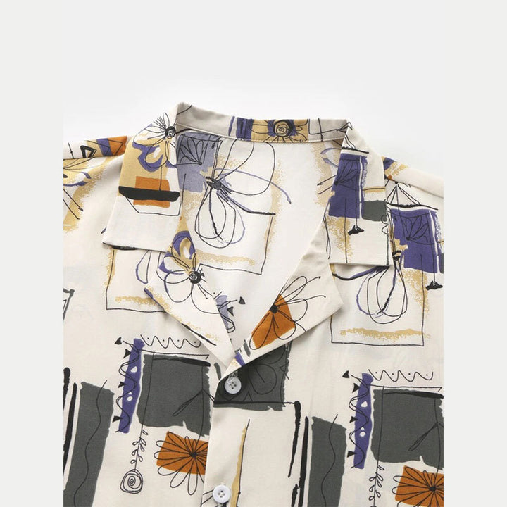 Damen modisches Kurzarm-Set mit floralem Muster Aliams