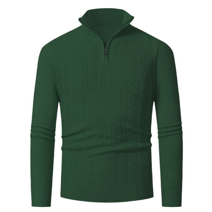 Herren hoher Kragen Strickpullover Aliams