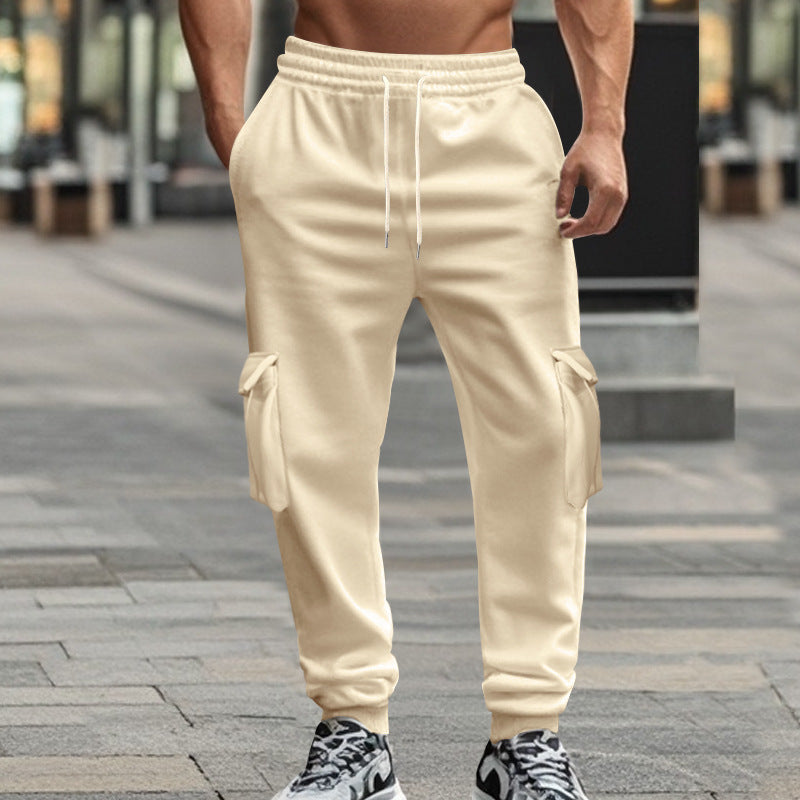 Herren Cargo-Jogginghose mit elastischem Bund und praktischen Taschen Aliams
