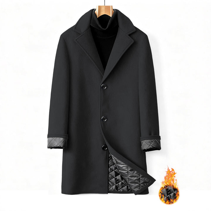 Herren eleganter Übergangsmantel mit wärmeisolierter Innenausstattung Aliams