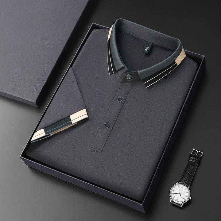 Herren stilvolles Poloshirt mit modernem Kragen und eleganten Akzenten Aliams