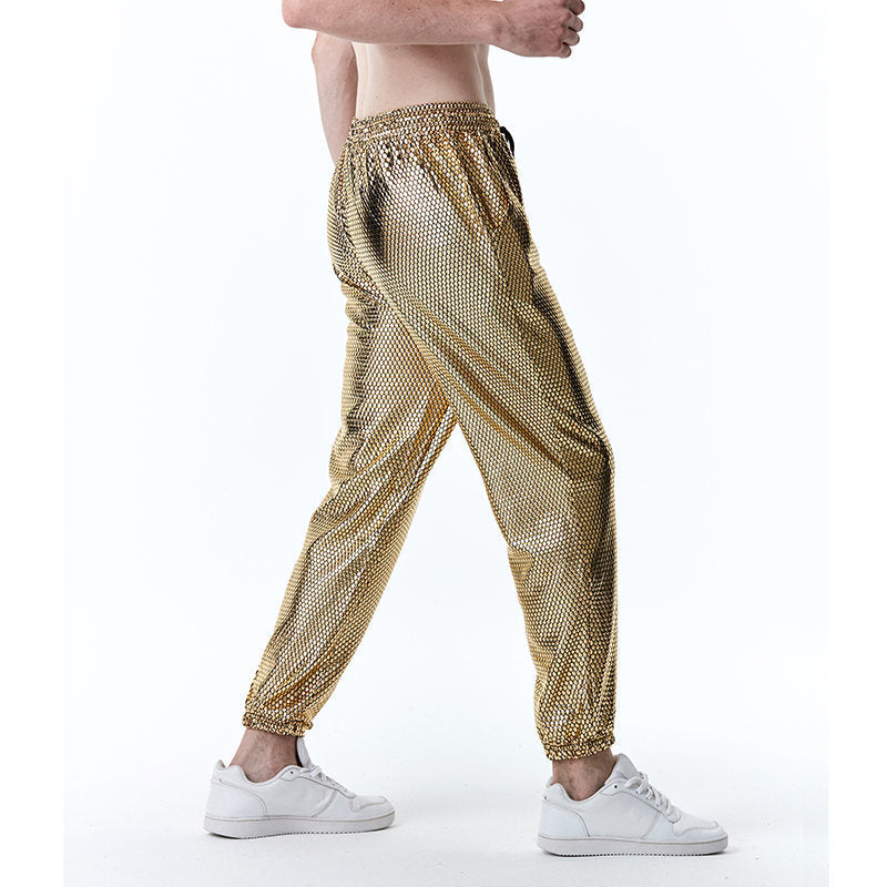 Herren futuristische Mesh-Hose im angesagten Metallic-Look Aliams