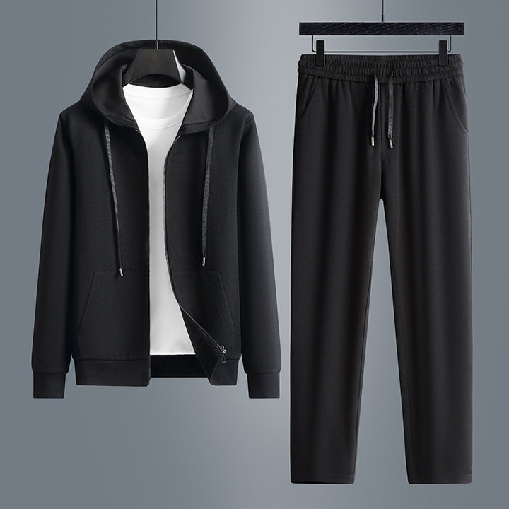 Herren sportliches Sweatset mit Kapuze und elastischem Bund Aliams