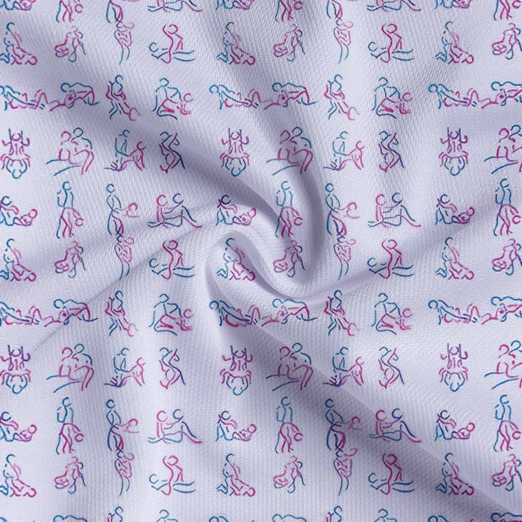 Herren Kurzarm Poloshirt mit kreativem Motivdruck Aliams