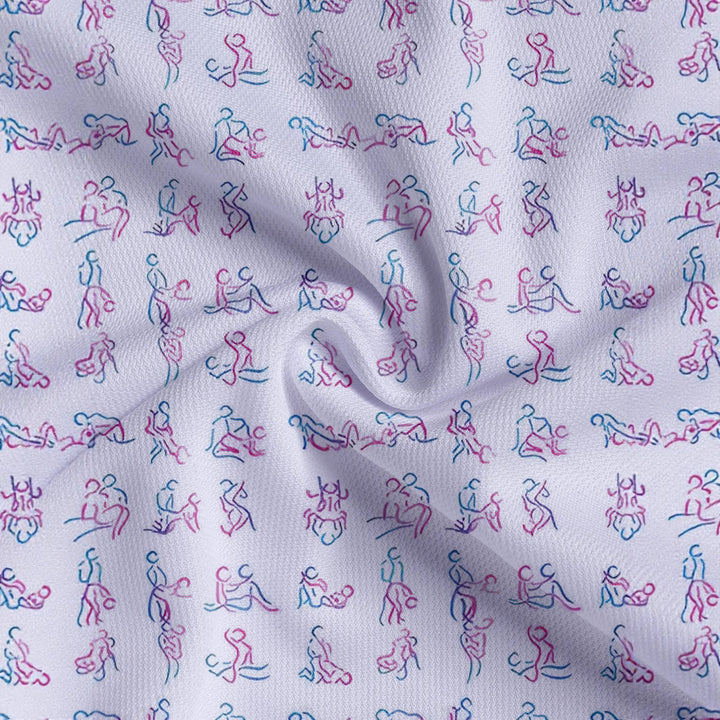 Herren Kurzarm Poloshirt mit kreativem Motivdruck Aliams