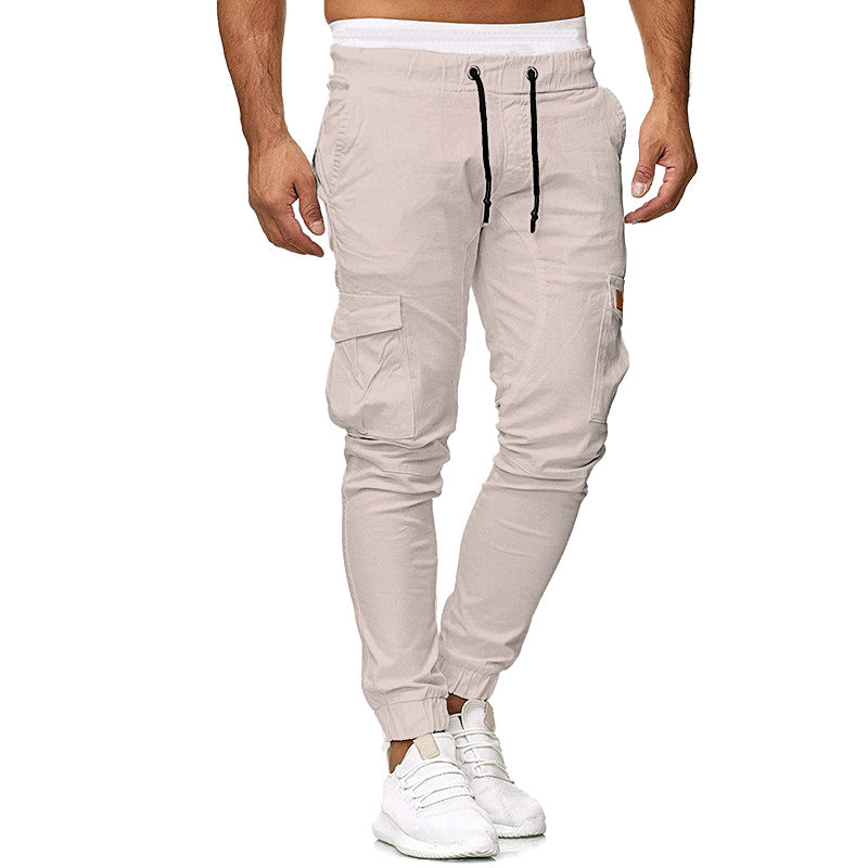 Herren Cargo-Jogginghose mit funktionalen Seitentaschen und elastischem Bund Aliams