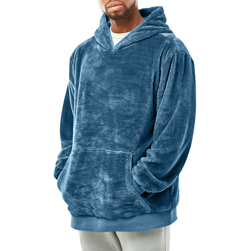 Herren Kapuzenpullover aus weichem Fleece mit praktischen Taschen Aliams