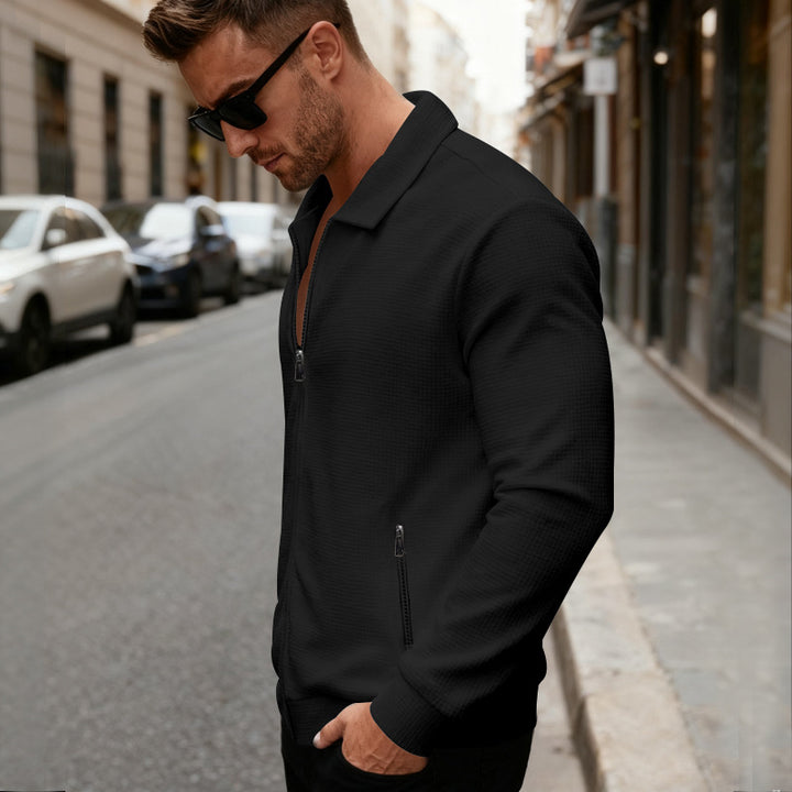 Herren Sportjacke mit innovativem Stehkragen und praktischen Reißverschlusstaschen Aliams