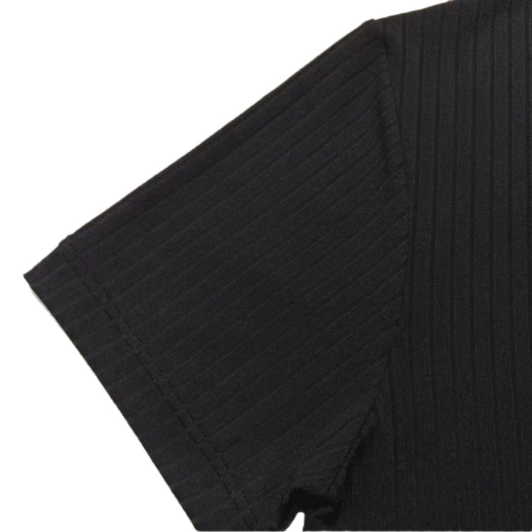 Herren Kurzarm-Henley-Shirt mit strukturiertem Stoff Aliams