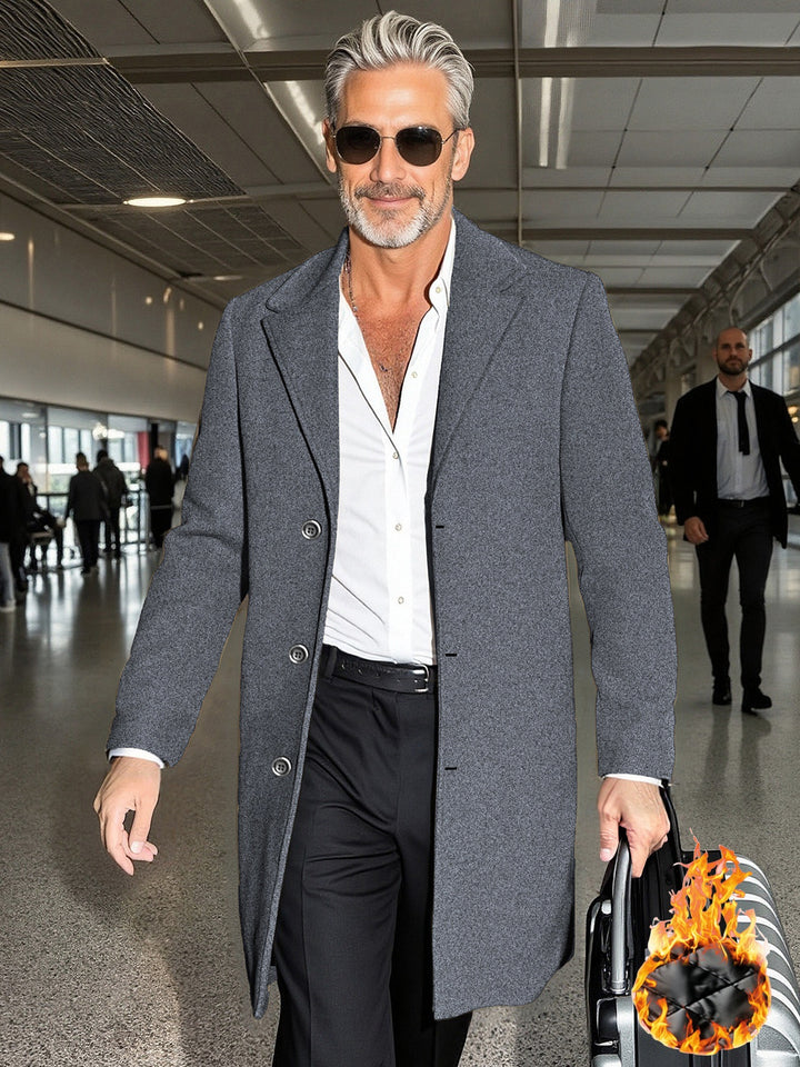 Herren Eleganter Hochwertiger Doppeltunnelmantel Aliams