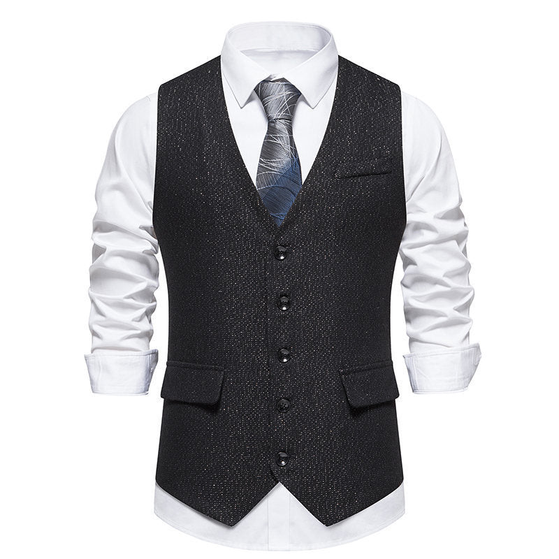 Herren elegante Weste mit feinen Knopfdetails Aliams