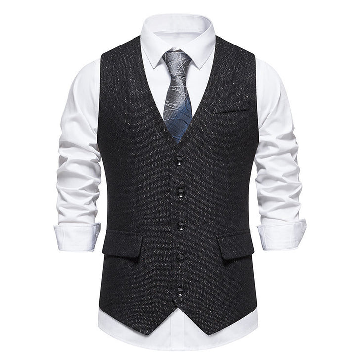 Herren elegante Weste mit feinen Knopfdetails Aliams