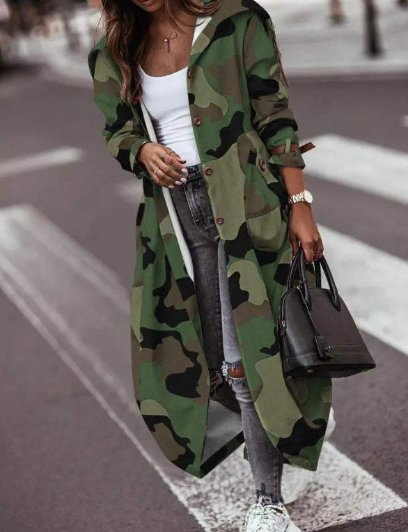 Damen Wasserabweisender Parka mit Kapuze und Praktischen Taschen Aliams