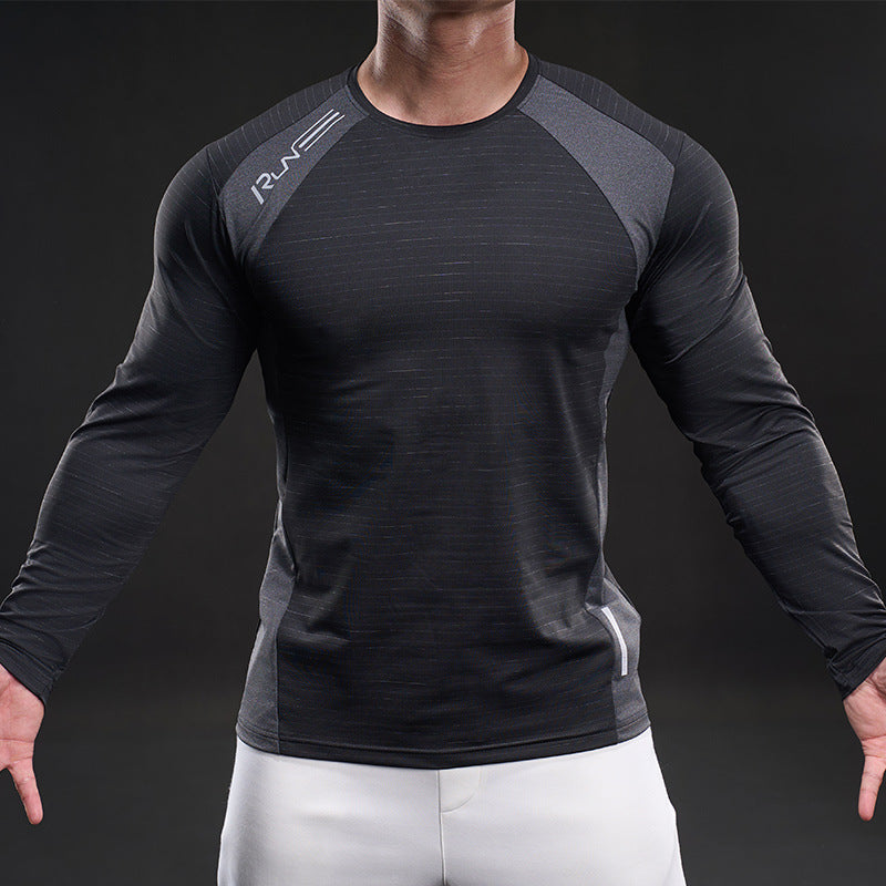 Herren Sportliches Langarmshirt mit atmungsaktivem Mesh-Einsatz Aliams
