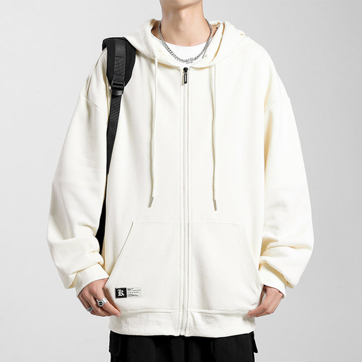 Herren bequeme Zip-Hoodiejacke mit oversized Schnitt Aliams