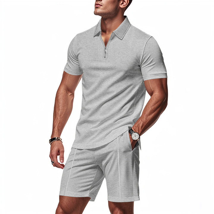 Herren sportliches Polo-Outfit mit Kurzarm und praktischen Taschen Aliams