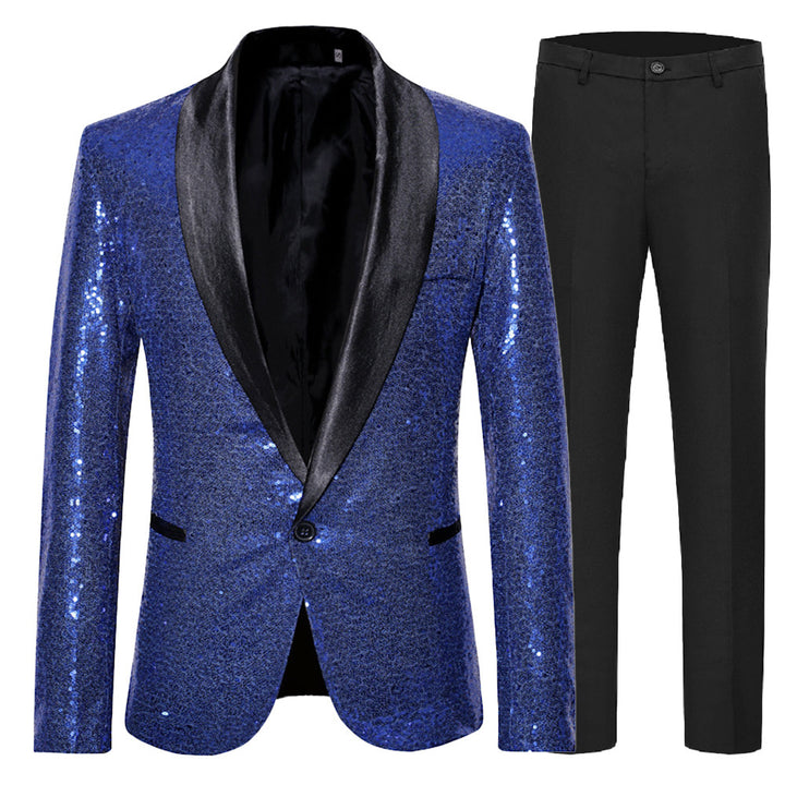 Herren Funkelnder Paillettenanzug Aliams