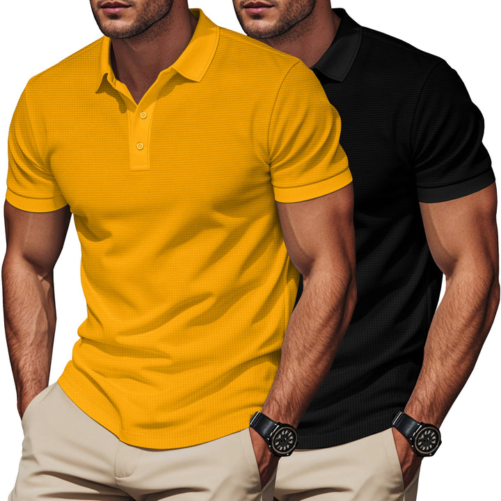 Herren Poloshirt mit strukturiertem Muster Aliams