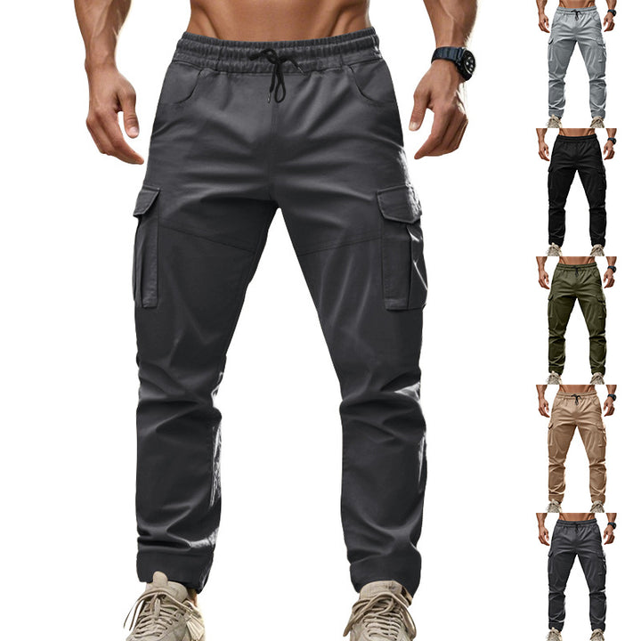 Herren Cargo-Hose mit funktionalen Seitentaschen und elastischem Bund Aliams