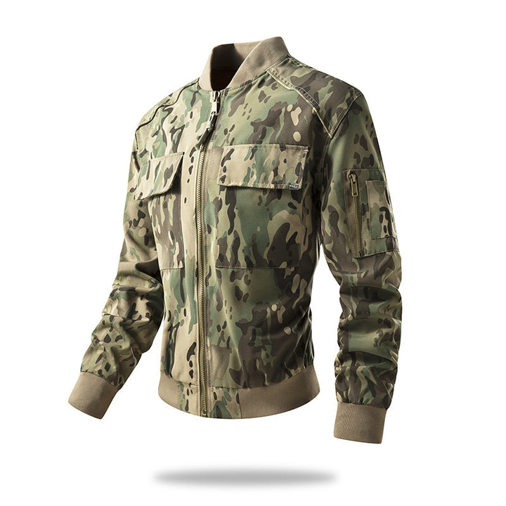 Herren Freizeit-Bomberjacke mit praktischen Taschen und stylischem Kragen Aliams