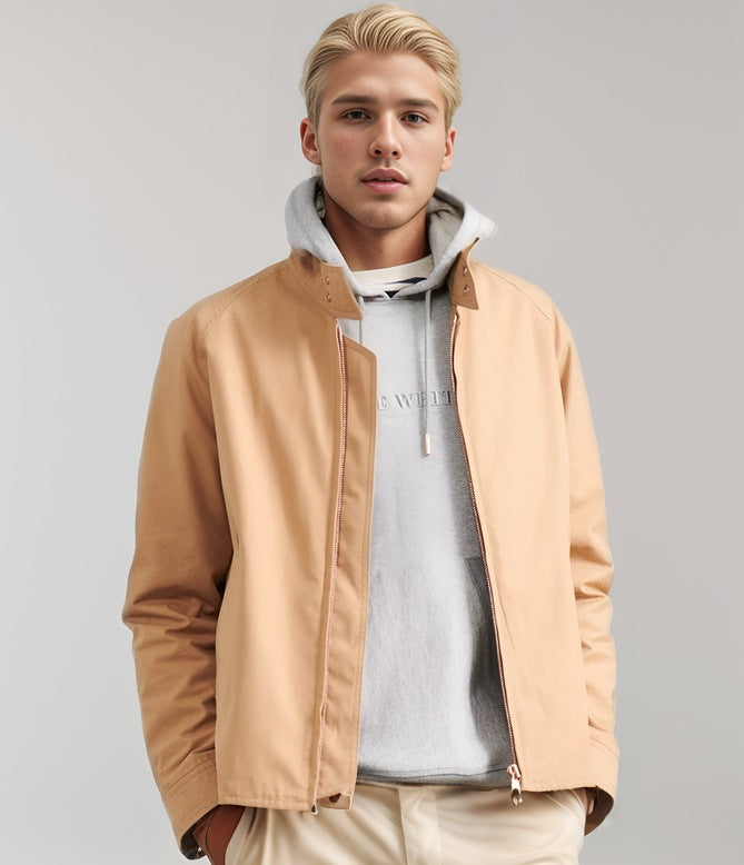 Herren sportliche Utility-Jacke mit wärmendem Innenfutter und stylischem Kragen Aliams