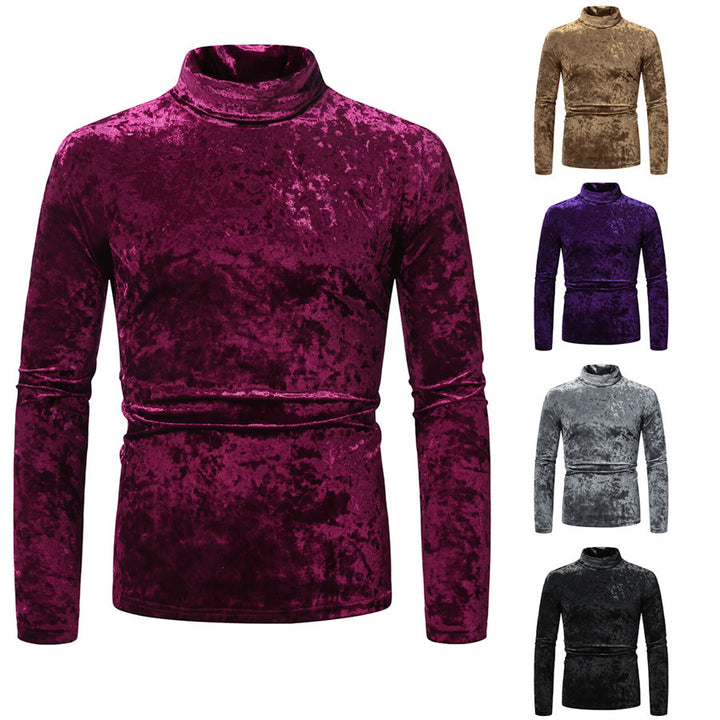Herren Samt-Rollkragenpullover mit elegantem Design Aliams