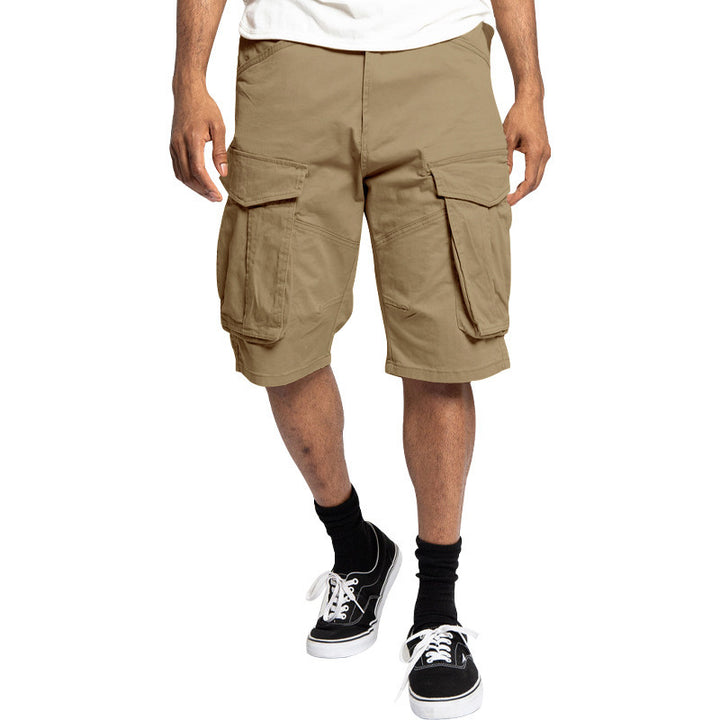Herren Cargo-Shorts mit vielseitigen Taschen und elastischem Bund Aliams