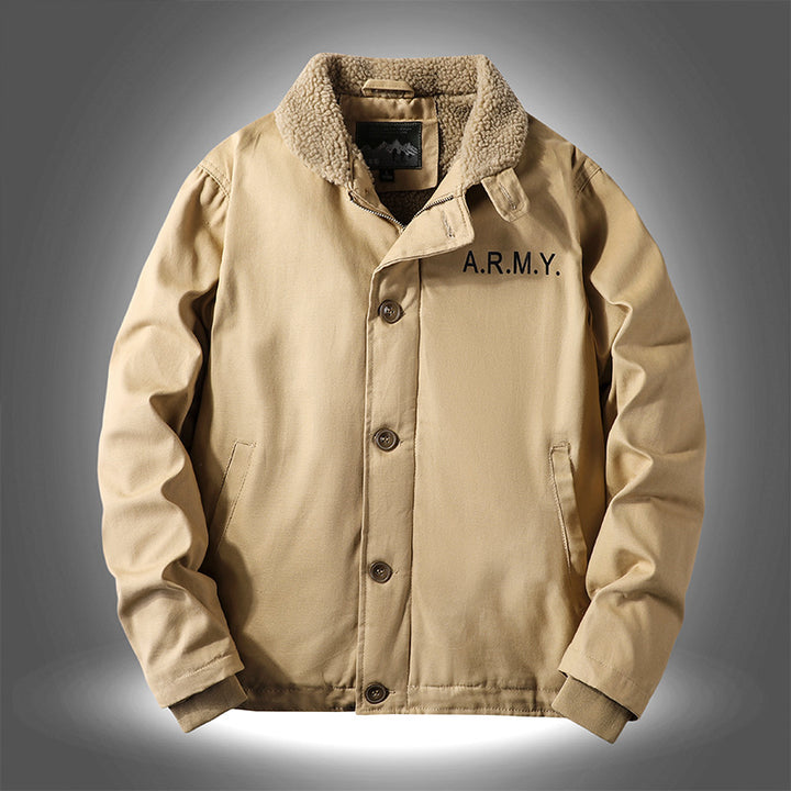 Herren Jacke mit warmem Innenfutter und stylischem Kragen Aliams