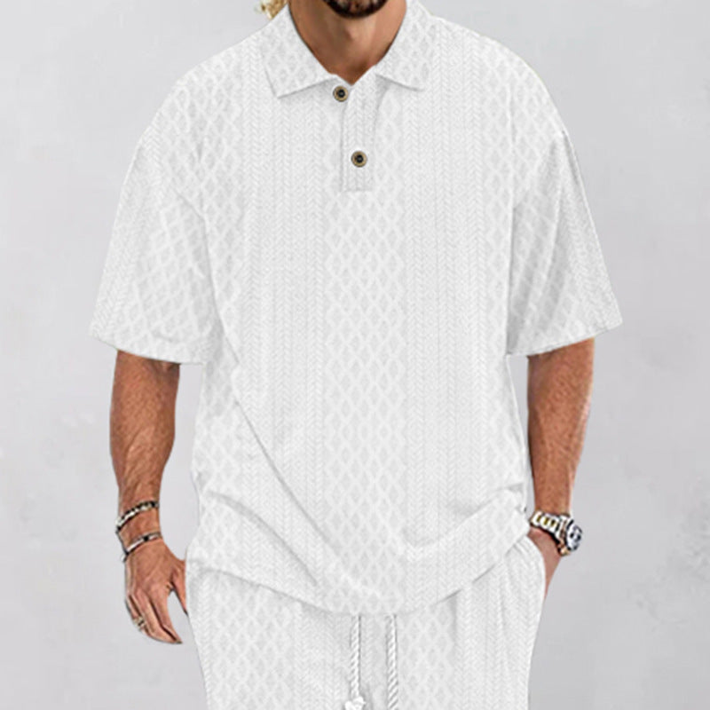 Herren Polohemd mit strukturiertem Design und bequemer Passform Aliams