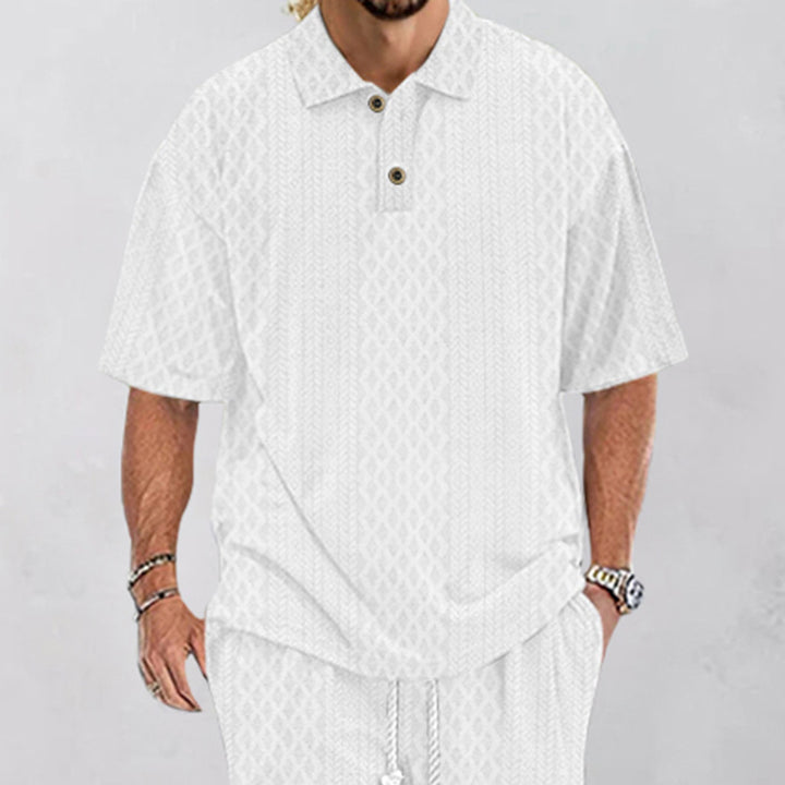 Herren Polohemd mit strukturiertem Design und bequemer Passform Aliams