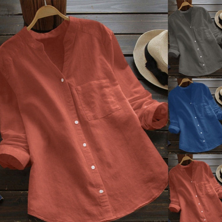 Damen Bluse mit eleganter Knopfleiste und moderner Passform Aliams