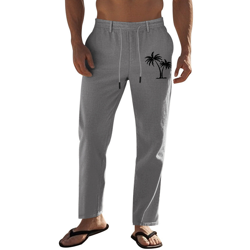 Herren Freizeithose mit Palmenmotiv Aliams