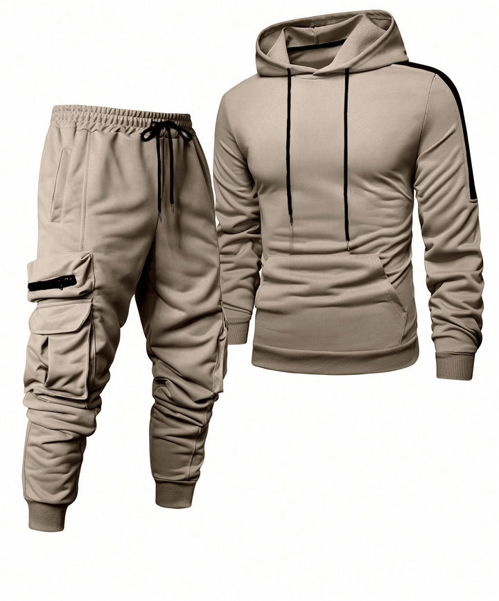 Herren Komfortables Hoodie- und Jogginghosen-Set mit praktischen Taschen Aliams