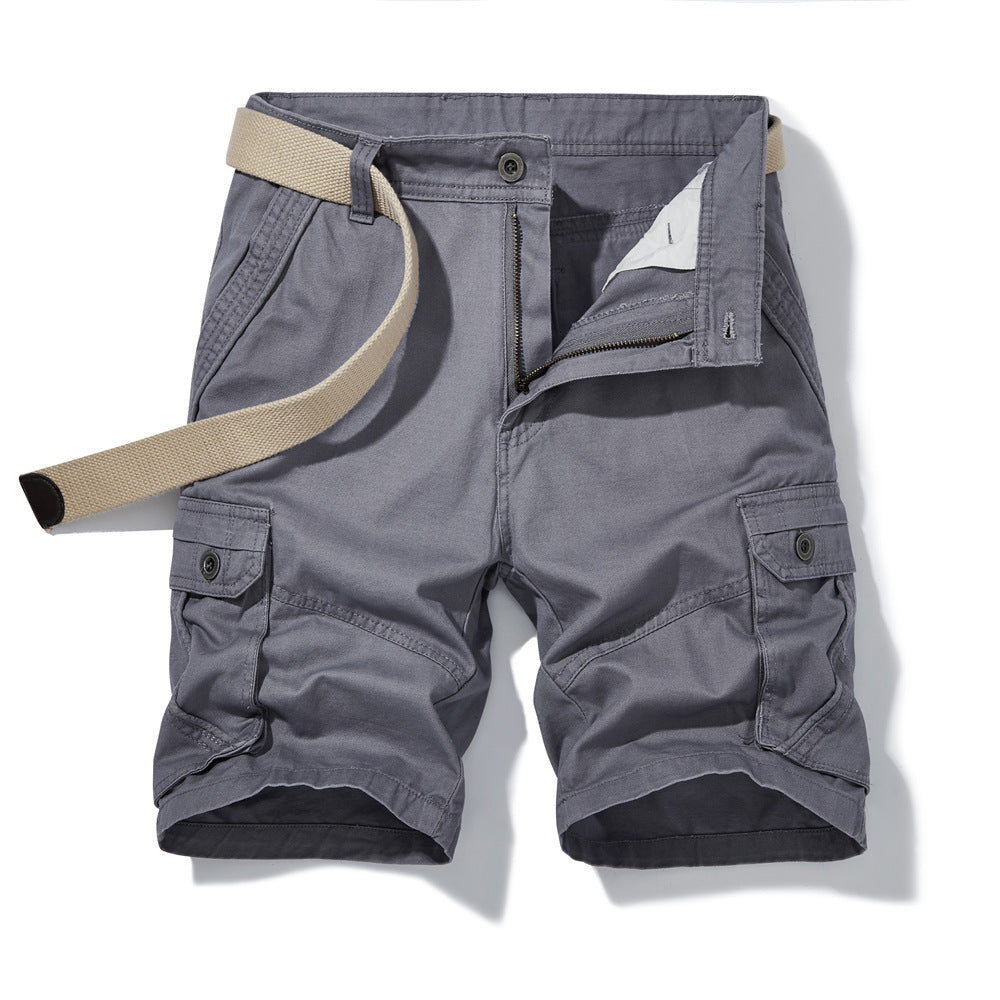 Herren funktionale Cargo-Shorts mit flexiblen Gürtelschlaufen und praktischen Seitentaschen Aliams