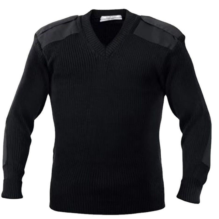 Herren Strickpullover mit V-Ausschnitt und dekorativen Schulterdetails Aliams